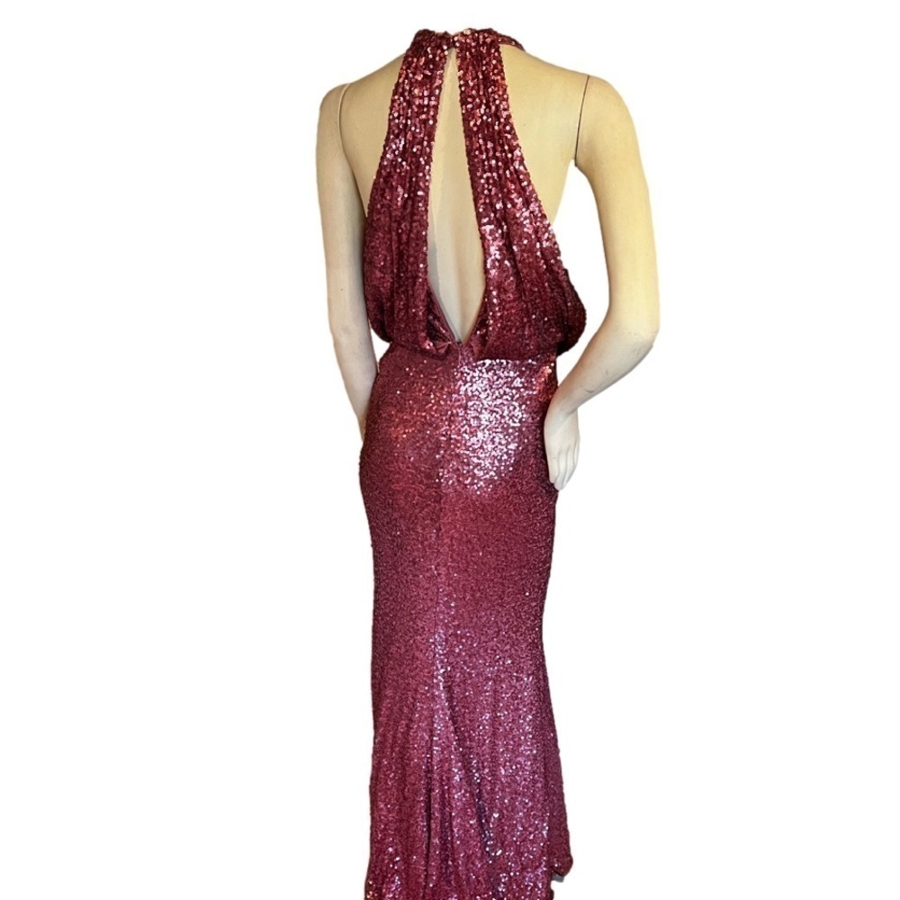 Badgley Mishca Drape Back Sleveless Sequin
Gown - Picture 4 of 8